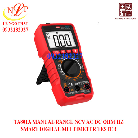 TA801A MANUAL RANGE NCV AC DC OHM HZ SMART DIGITAL MULTIMETER TESTER