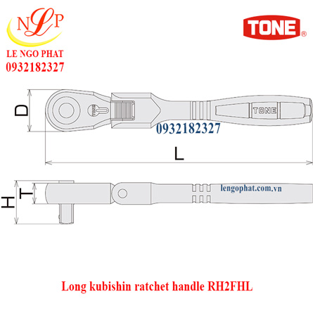 Long kubishin ratchet handle RH2FHL