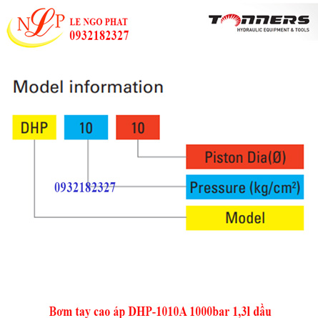Bơm tay cao áp DHP-1010A 1000bar 1,3l dầu