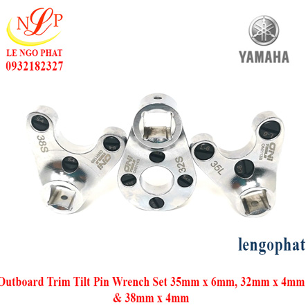 Outboard Trim Tilt Pin Wrench Set 35mm x 6mm, 32mm x 4mm & 38mm x 4mm