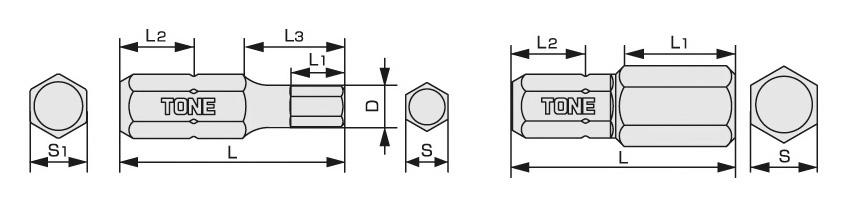 Hexagon bit BTHS
