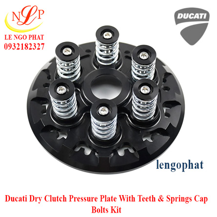 Ducati Dry Clutch Pressure Plate With Teeth & Springs Cap Bolts Kit