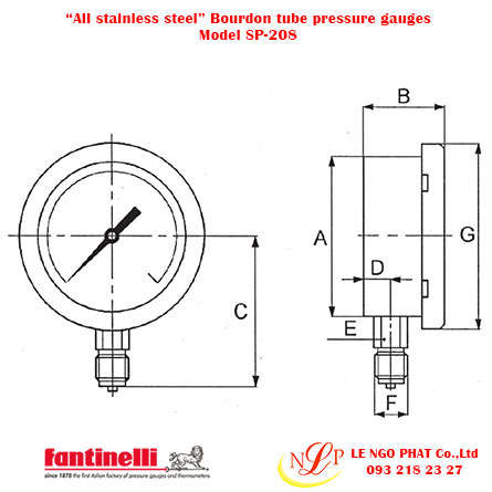 đồng hồ đo áp suất (ALL STAINLESS STEEL)