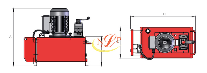 Bản vẽ kỹ thuật Bơm điện thủy lực Hi-Force HEP517464